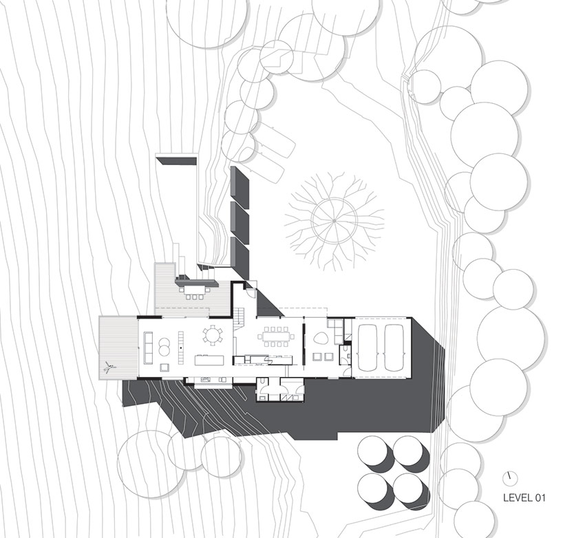 maloney architects constructs the invermay house of concrete, wood, and glass