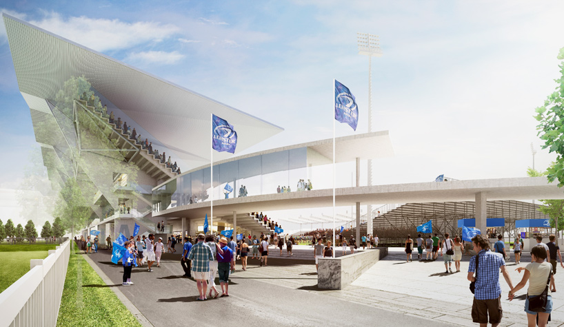 rds arena newenham mulligan grimshaw architects ballsbridge ireland designboom