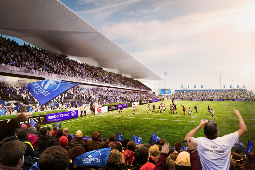 rds arena newenham mulligan grimshaw architects ballsbridge ireland designboom