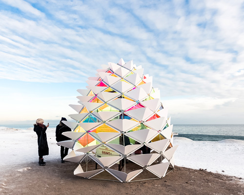 kinetic snowcone winter station reimagines lifeguard post on toronto beach