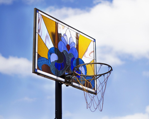 victor solomon's stained glass basketball backboards are 'literally balling'