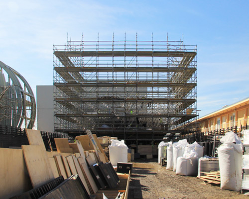 the UK pavilion takes shape at expo 2015 site in milan