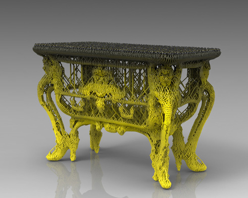 vincent coste reinterprets 18th century commode with 3D printed design