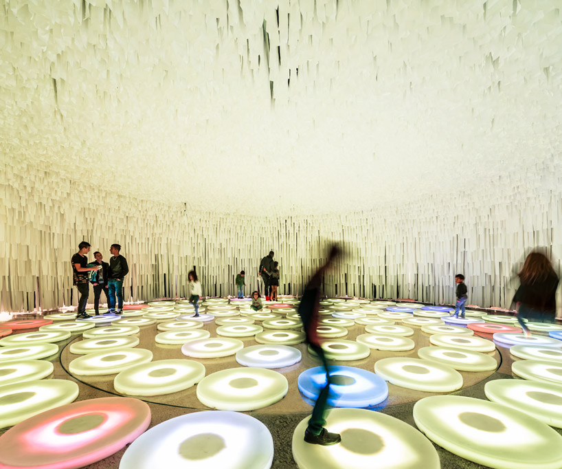 LIKEarchitects forms indoor exhibition space with 20,000 fabric strips