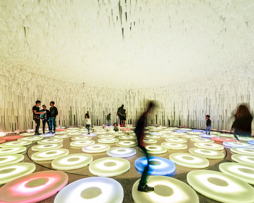 LIKEarchitects forms indoor exhibition space with 20,000 fabric strips