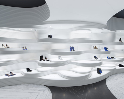 MVSA designs futuristic shoebaloo boutique in amsterdam