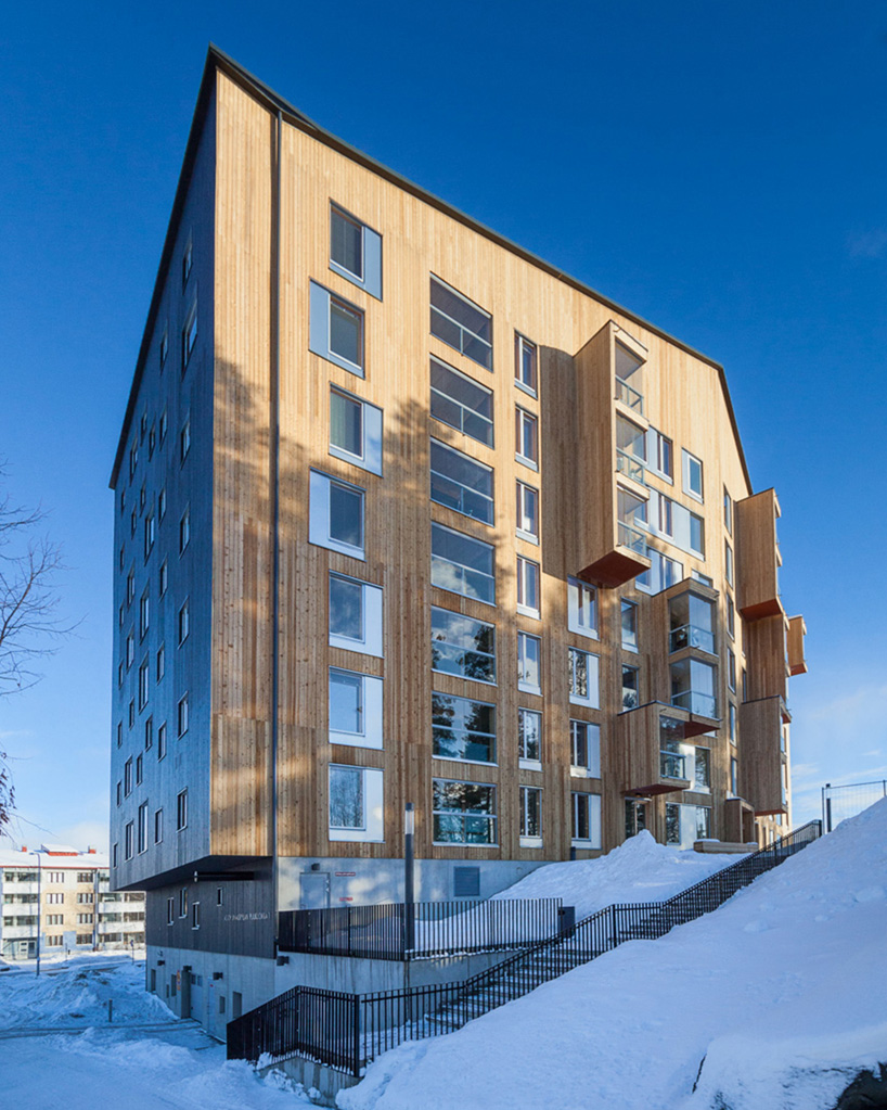 OOPEAA stacks puukuokka, a multistorey timber housing complex