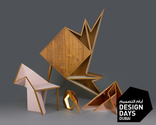 aljoud lootah forms geometric furniture for design days dubai 2015