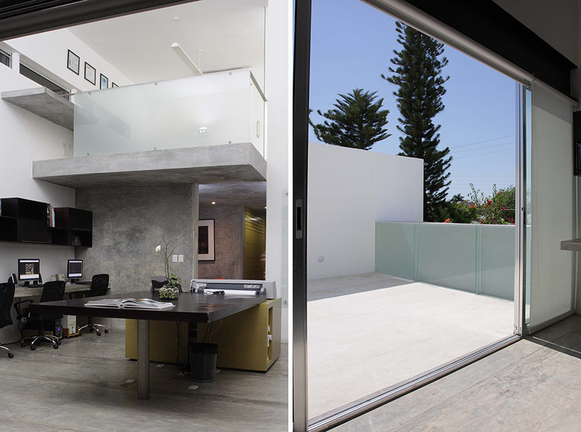 AS arquitectura fits three different offices into a concrete cube