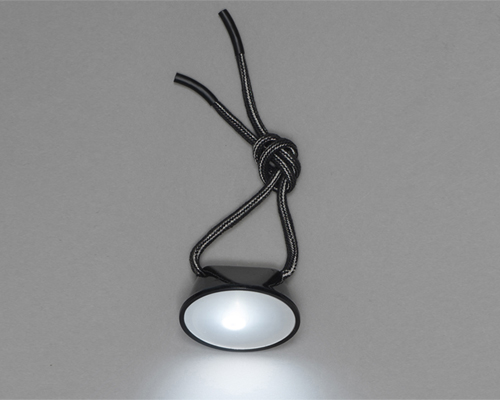 conductive knot lamp creates a complete circuit when tied together