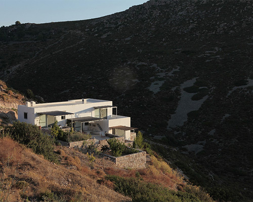 georges maurios builds hilltop home on patmos' island, greece