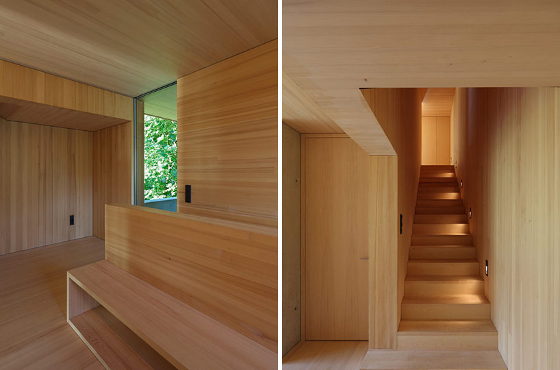 elmar ludescher architekt constructs haus am felsen over a valley in bregenz