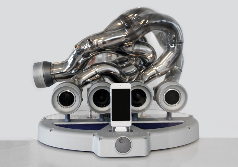 ixoost sound systems are crafted from the exhaust pipes of supercars