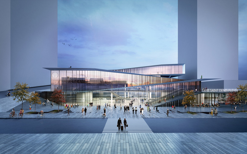 kengo kuma saint-denis pleyel emblematic train station paris france designboom