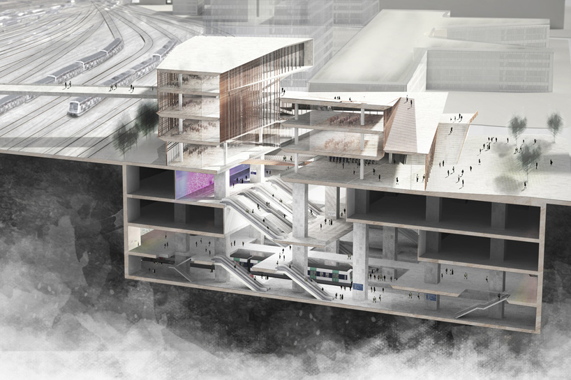 kengo kuma saint-denis pleyel emblematic train station paris france designboom