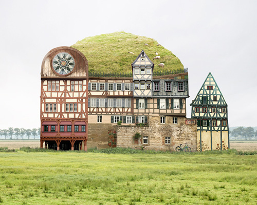 matthias jung makes montages of surreal and structurally impossible homes