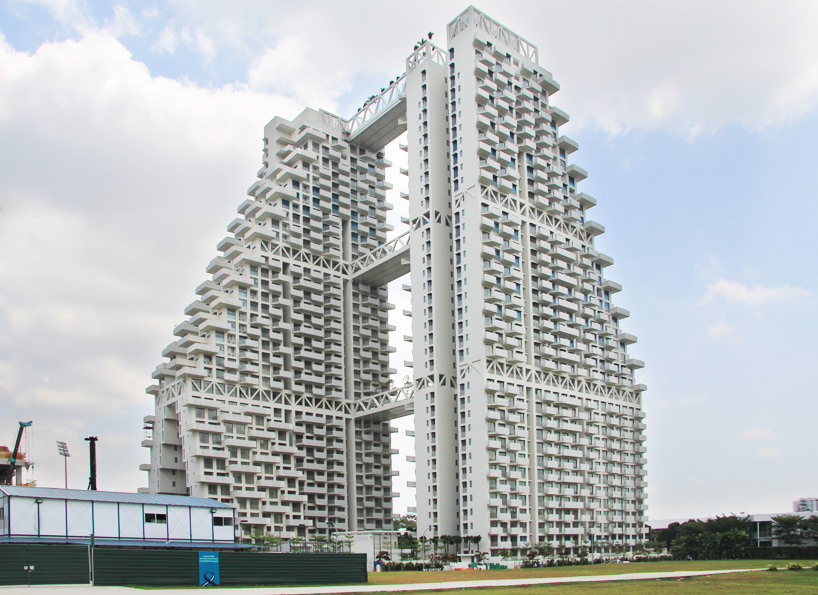 moshe safdie's sky habitat nears completion in singapore