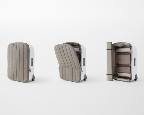 nendo's kame suitcase for fabbrica pelletterie milano resembles a tortoise