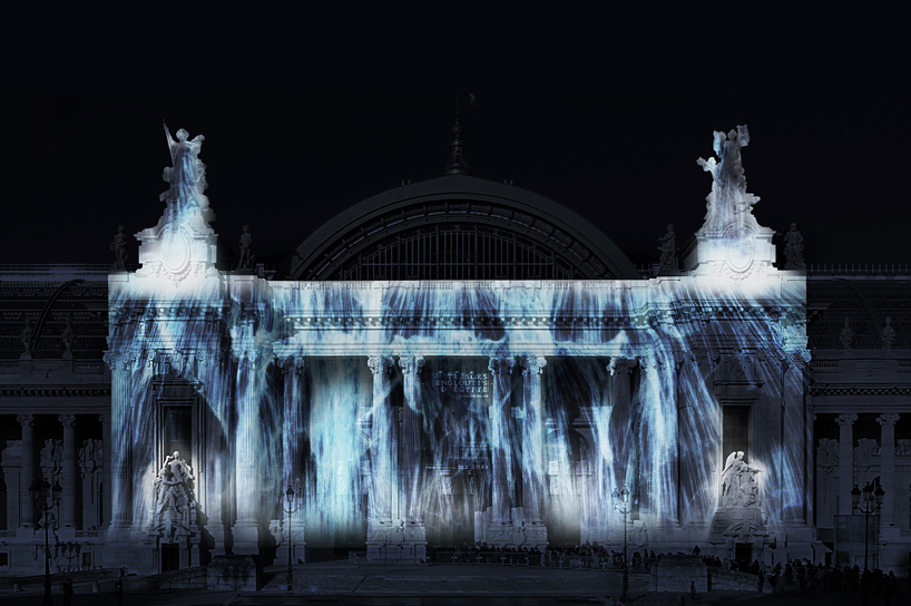 teamlab projects universe of water particles on the grand palais