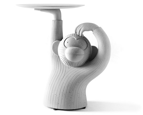 jaime hayon updates gardenias collection with monkey side table for BD barcelona