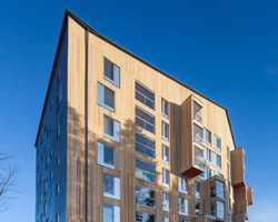 OOPEAA stacks puukuokka, a multistorey timber housing complex