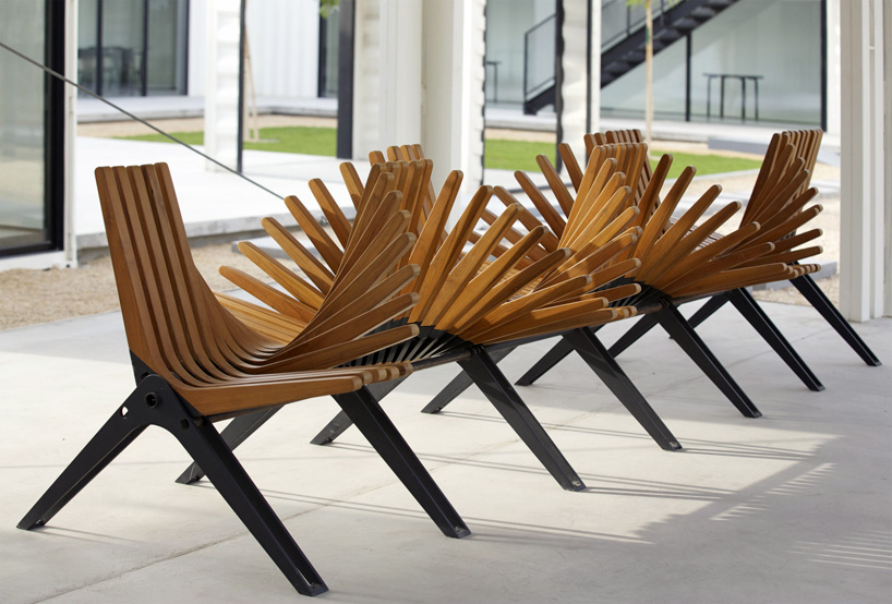 anna szonyi fans boomerang bench for the dubai design district