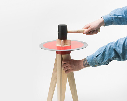 axel stool by MID visualizes the craft that created it