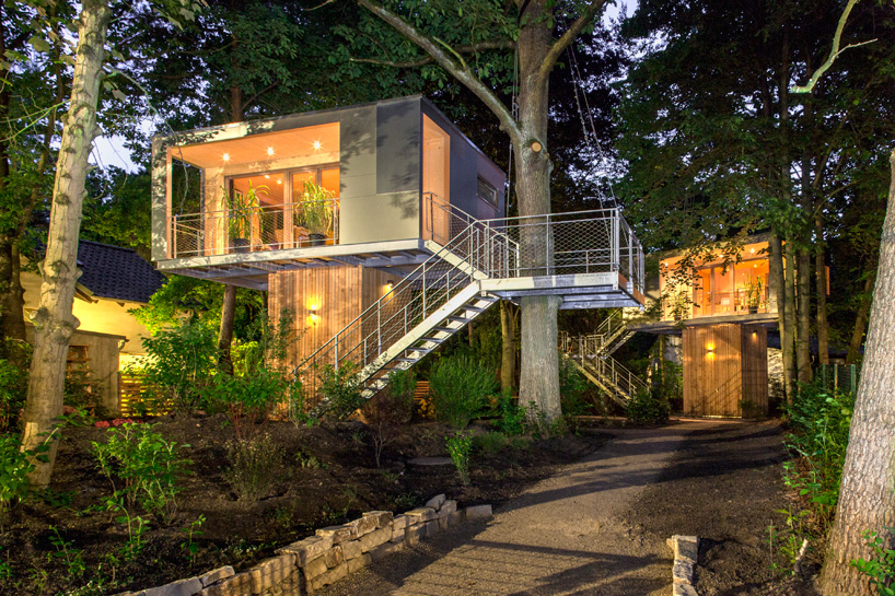 baumraum's urban treehouses offer long-term living accommodation