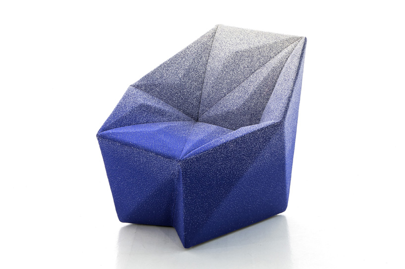 daniel libeskind composes gemma sofa for moroso with asymmetrical facets
