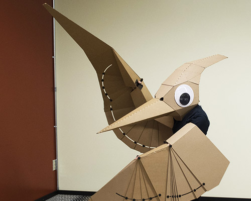 become a dinosaur with lisa glover's cardboard pterodactyls