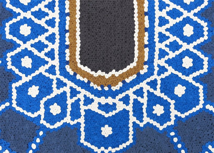 isabelle daëron reclaims scrap paper to make rolled ishihara tapestries