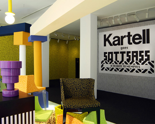 kartell goes sottsass with a tribute to memphis during milan design week
