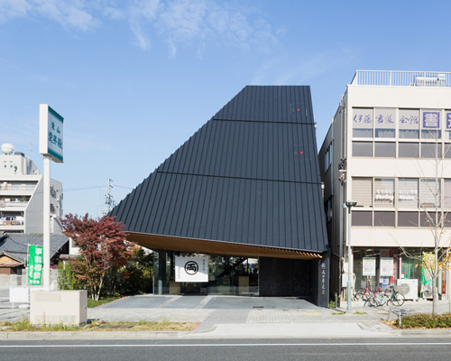 kengo kuma tops aichi confectionery store with vast opaque canopy