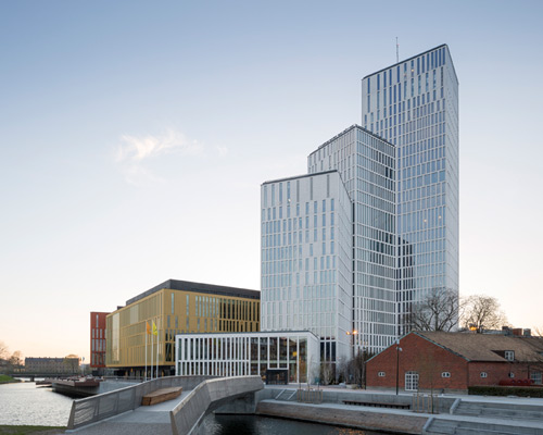 schmidt hammer lassen composes series of twisted towers for malmö cultural center