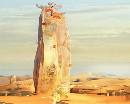 OXO architectes + nicolas laisné propose vertical city for sahara desert