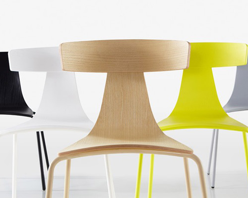 konstantin grcic designs stackable, plywood remo chair for plank