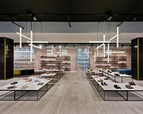 plazma envisions shoe store in lithuania as contemporary art gallery