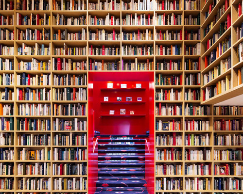 sonia rykiel's café-cum-library concept for book-lined paris pop-up shop