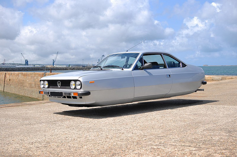 sylvain viau's flying cars hover beside the french seaside