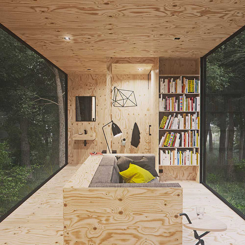 tomek michalski designs a contemplative cabin in the forest