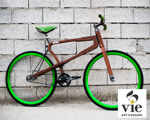 matteo zugnoni's wooden woobi bike present at 2015 milan design week