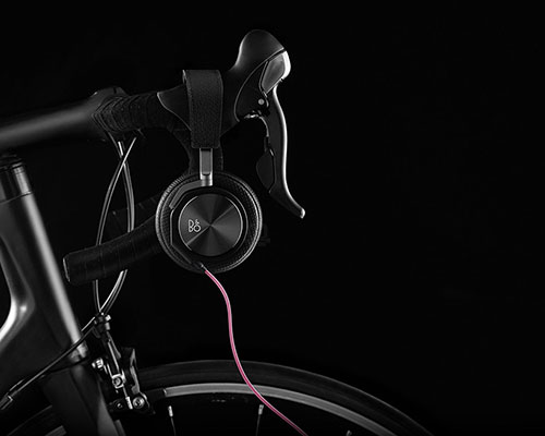 rapha designs sweat proof bang and olufsen headphones for cyclists