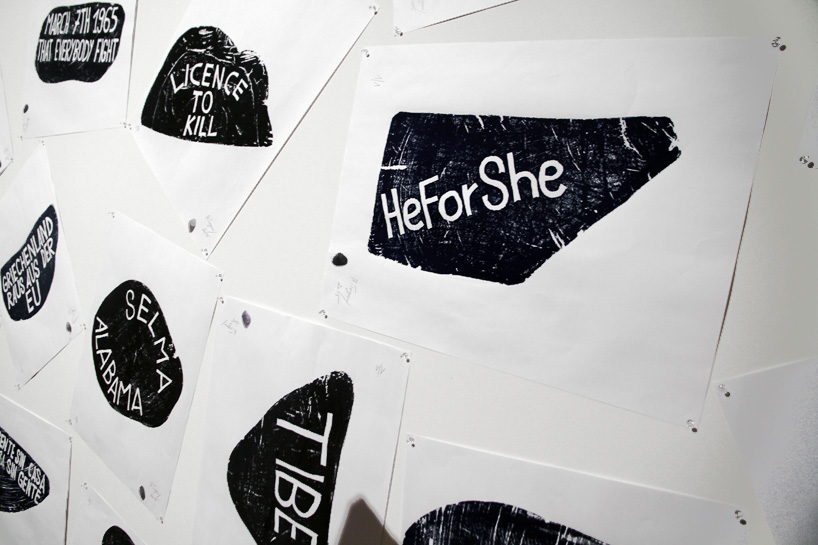 barthélémy toguo's human bust stamp sculptures create an urban requiem