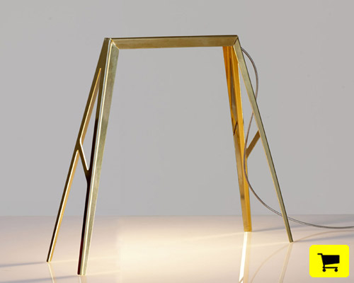bridge lamp's elongated shape illuminates while occupying little space