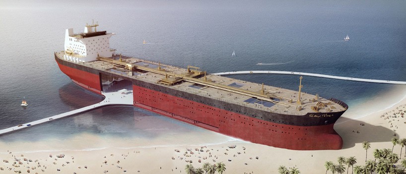 black gold project repurposes mega oil-tankers for land-based uses