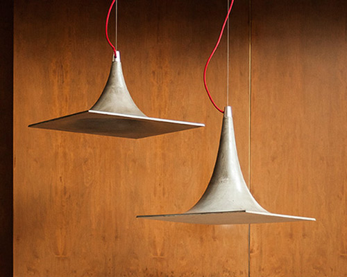 cristián mohaded forms concrete andes lamps for STRESS collection