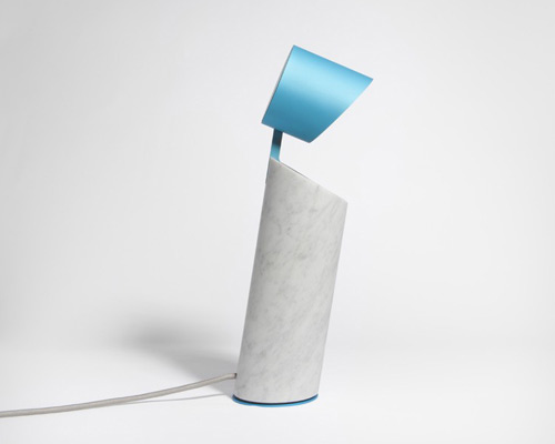 COORDINATION-berlin premieres minimal, marble & aluminum italic lamp