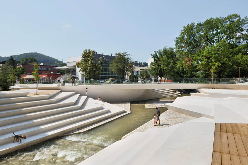 enota promenada velenje city center pedestrian zone slovenia designboom