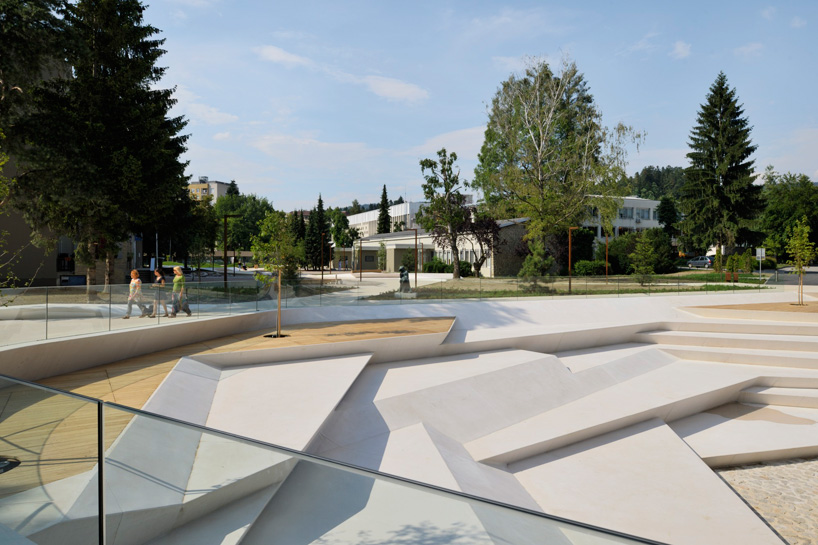 enota promenada velenje city center pedestrian zone slovenia designboom