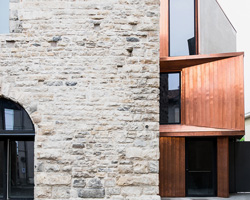 CN10 architects renovates medieval torre del borgo in northern italy